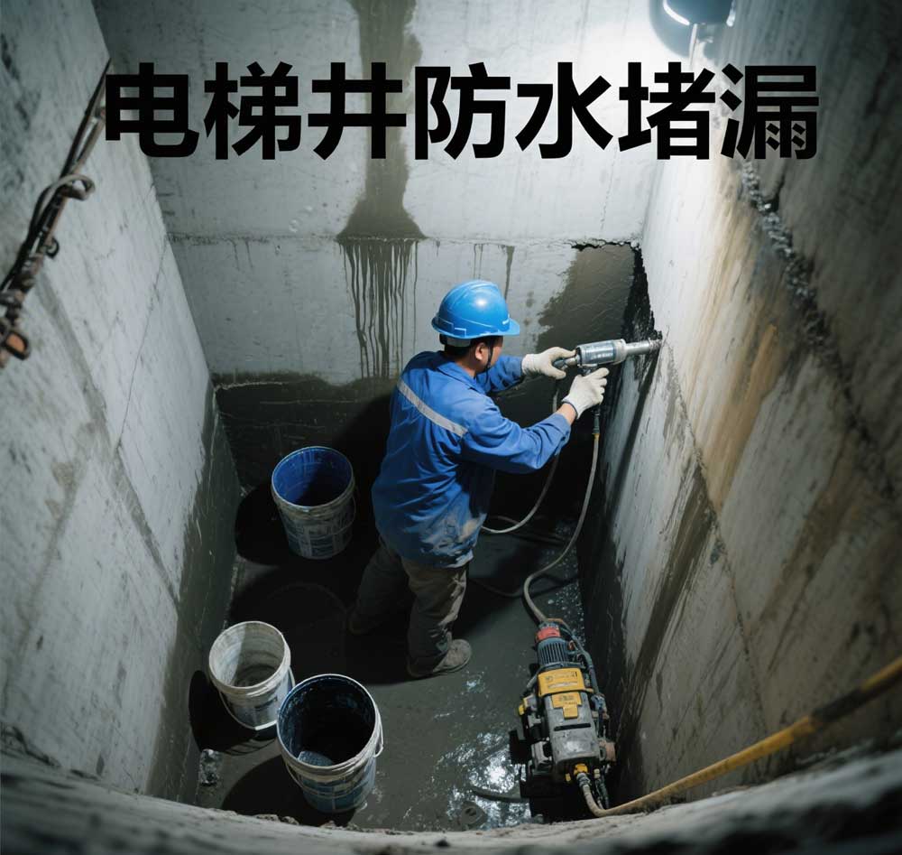 电梯井防水堵漏，浙江专业电梯井漏水维修公司